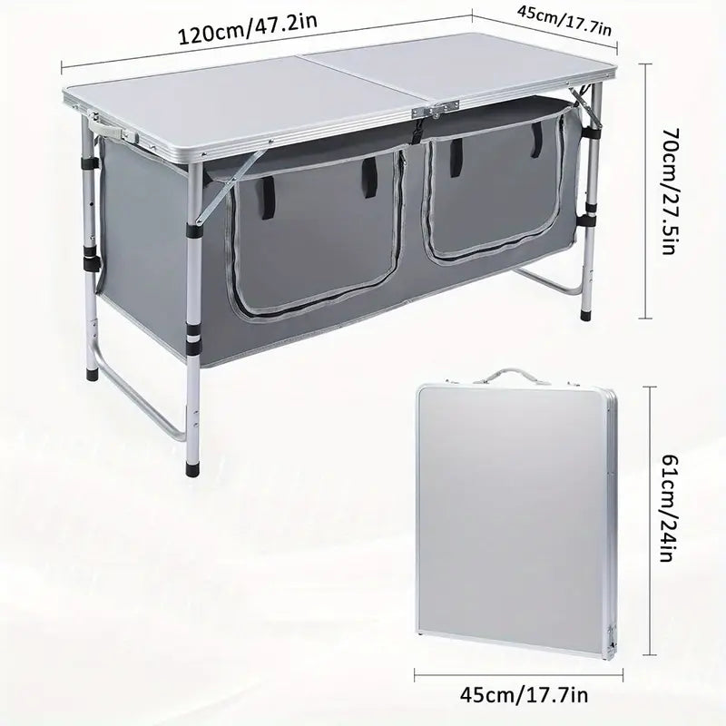 Masă pliabilă portabilă din aluminiu