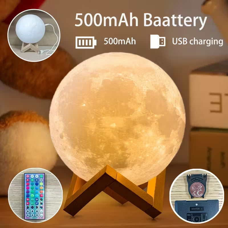 Lampă Lună cu Telecomandă