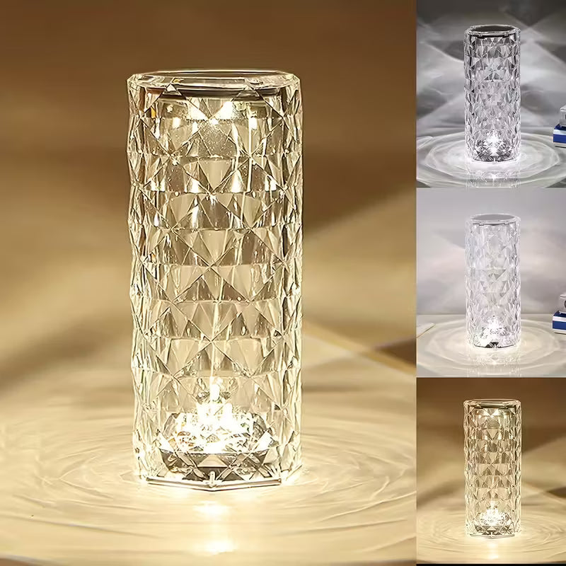 Lampă de masă cu diamant de cristal