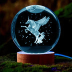 Lumină de noapte unicorn LED cu cristal