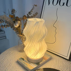 Lampă sculptură texturată exquisită cu design ondulat