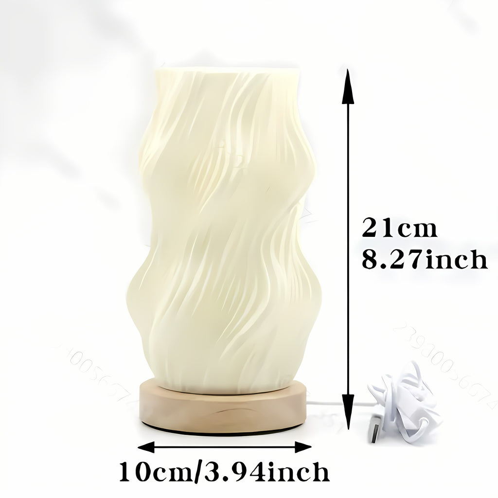 Lampă sculptură texturată exquisită cu design ondulat