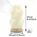 Lampă sculptură texturată exquisită cu design ondulat