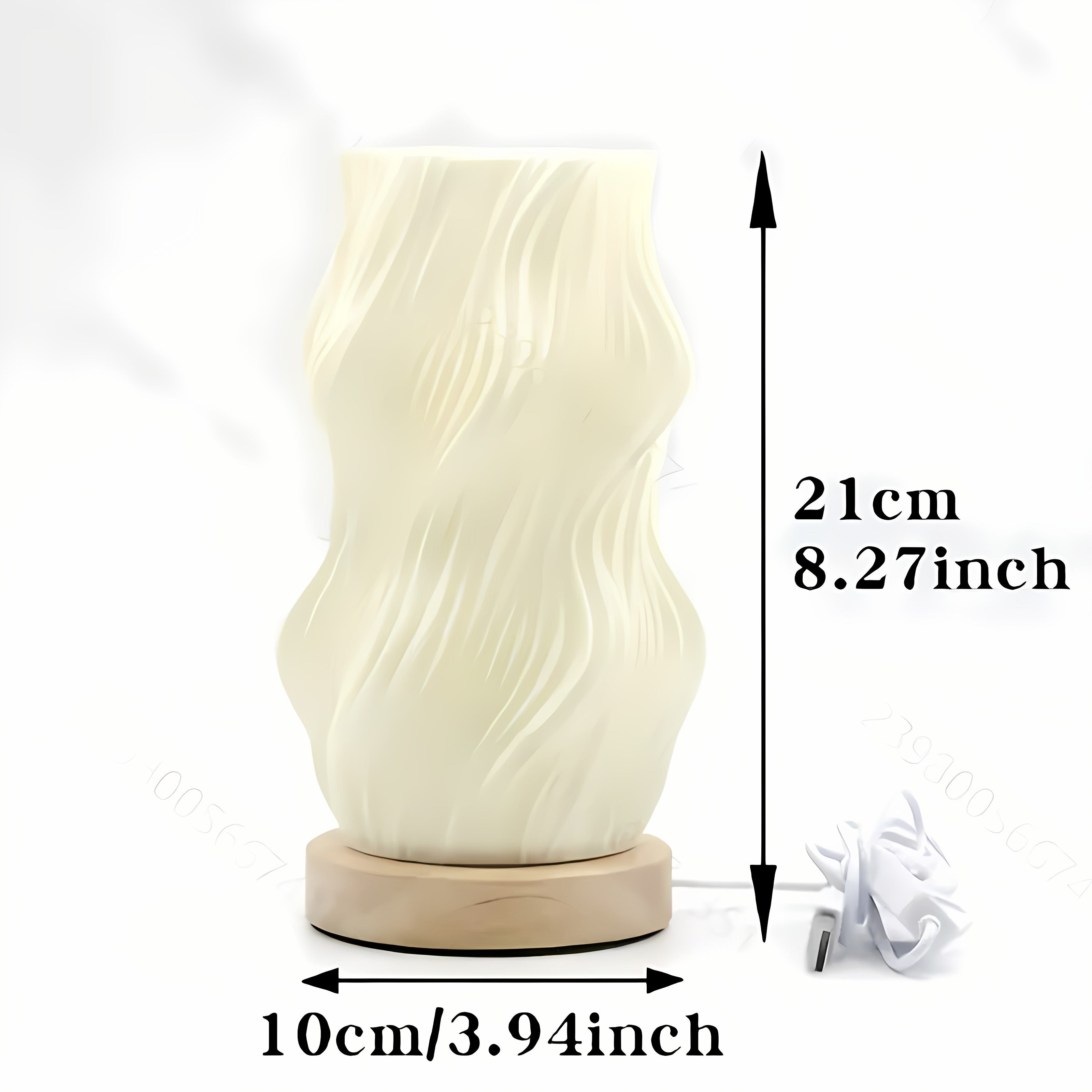 Lampă sculptură texturată exquisită cu design ondulat