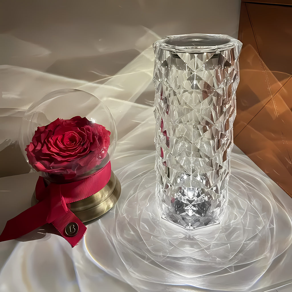 Lampă de masă cu diamant de cristal