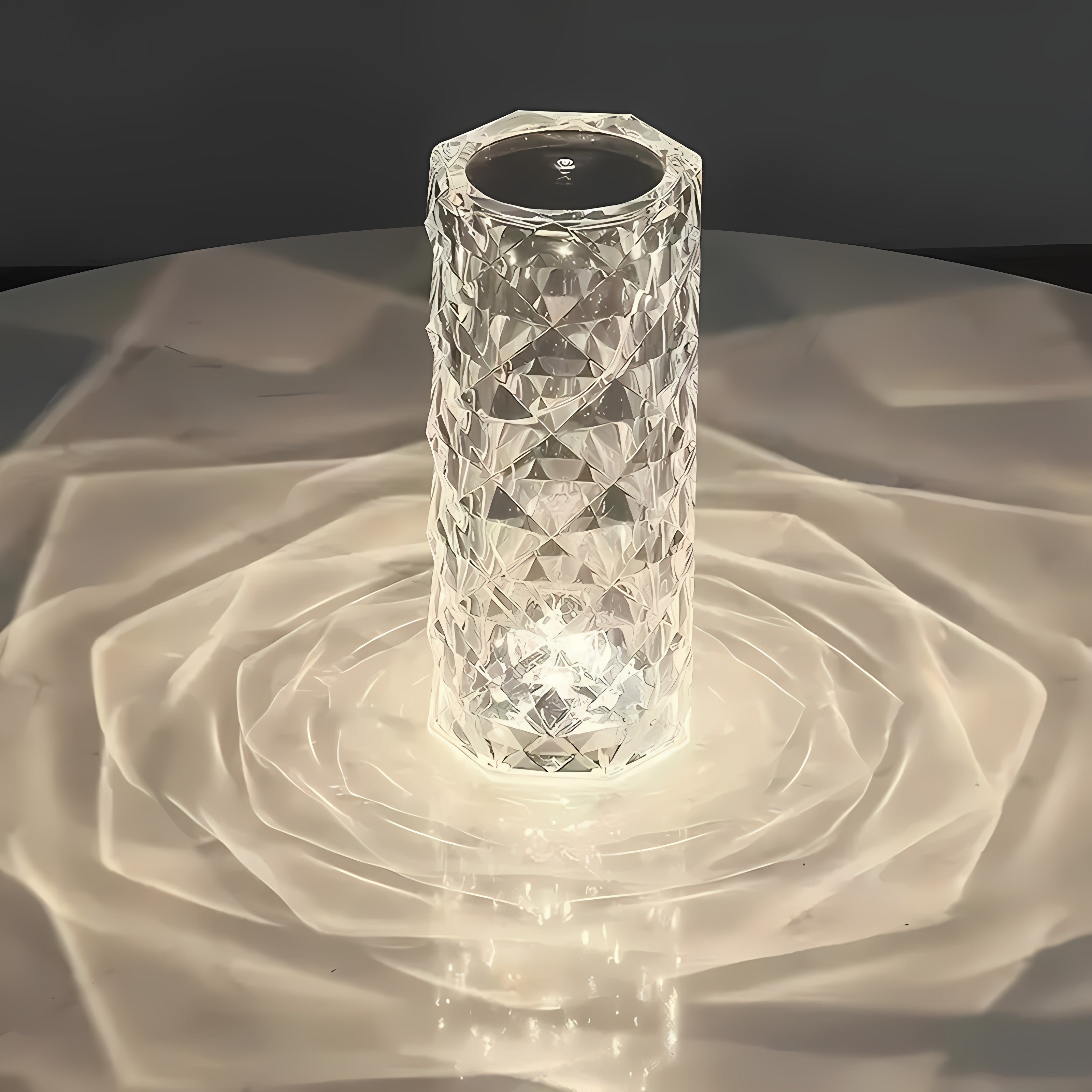 Lampă de masă cu diamant de cristal