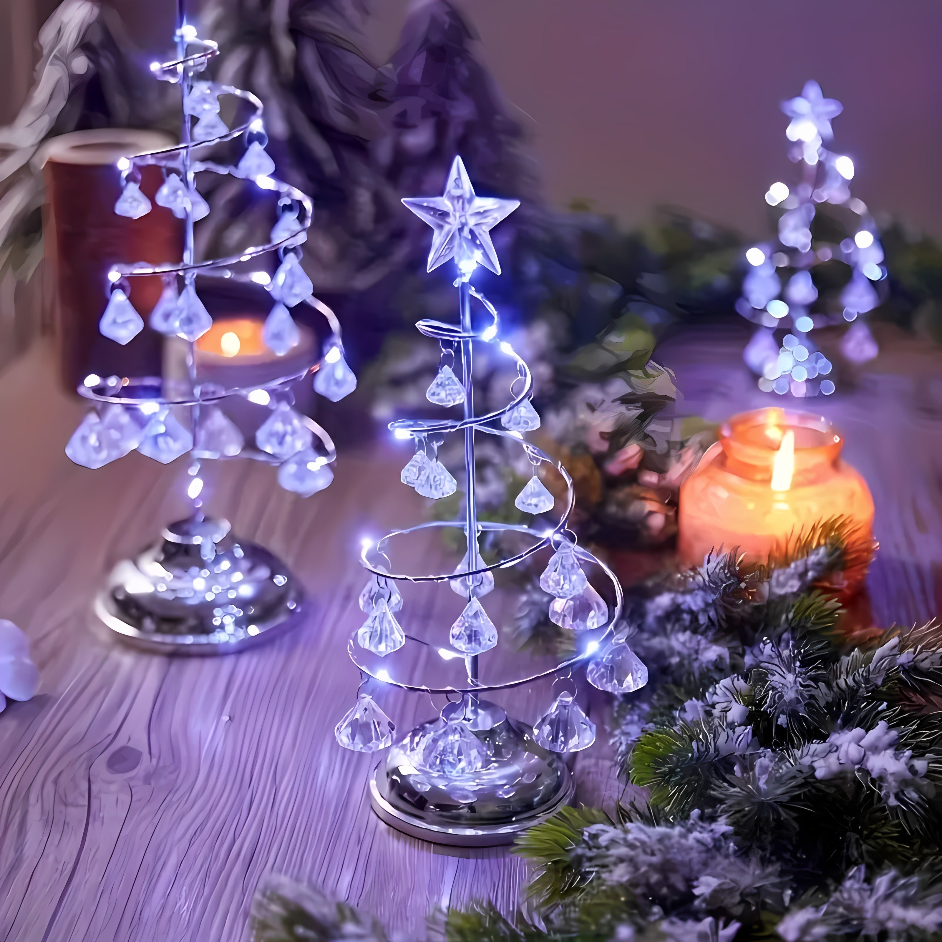 Pom de Cristal cu Diamante Decorativ