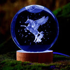 Lumină de noapte unicorn LED cu cristal