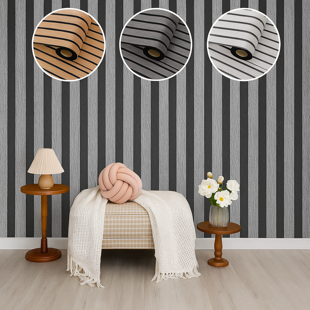 Rulou de tapet decorativ cu dungi